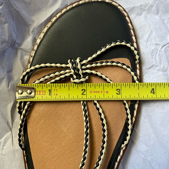Madewell black and white leather lace up sandal sz 8 - Picture 6 of 8
